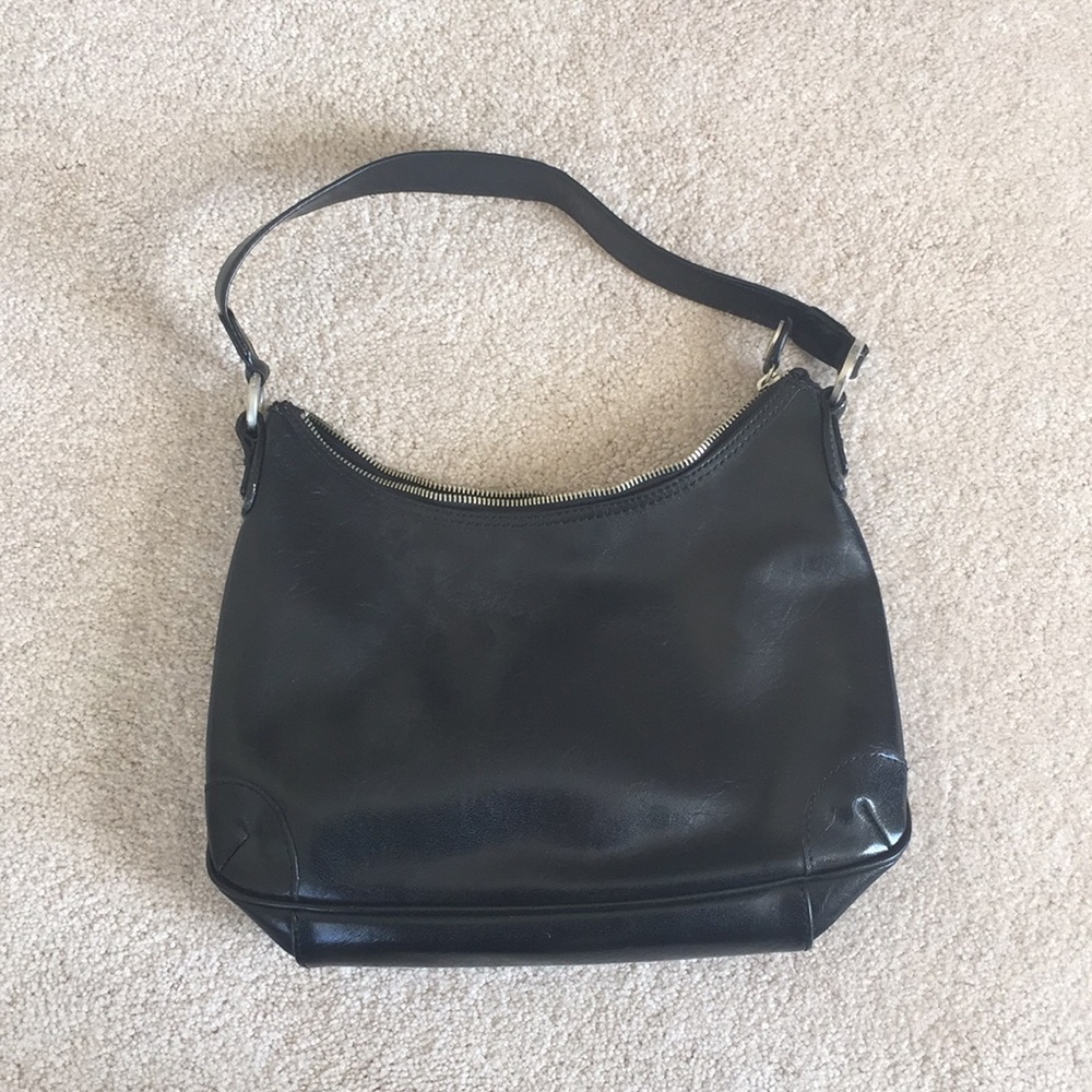 Black leather purse